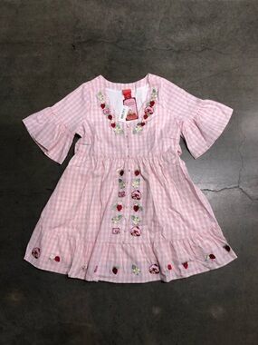 Strawberry Shortcake Gingham Icons Smock Dress BoxLunch Women’s Medium New W Tag
